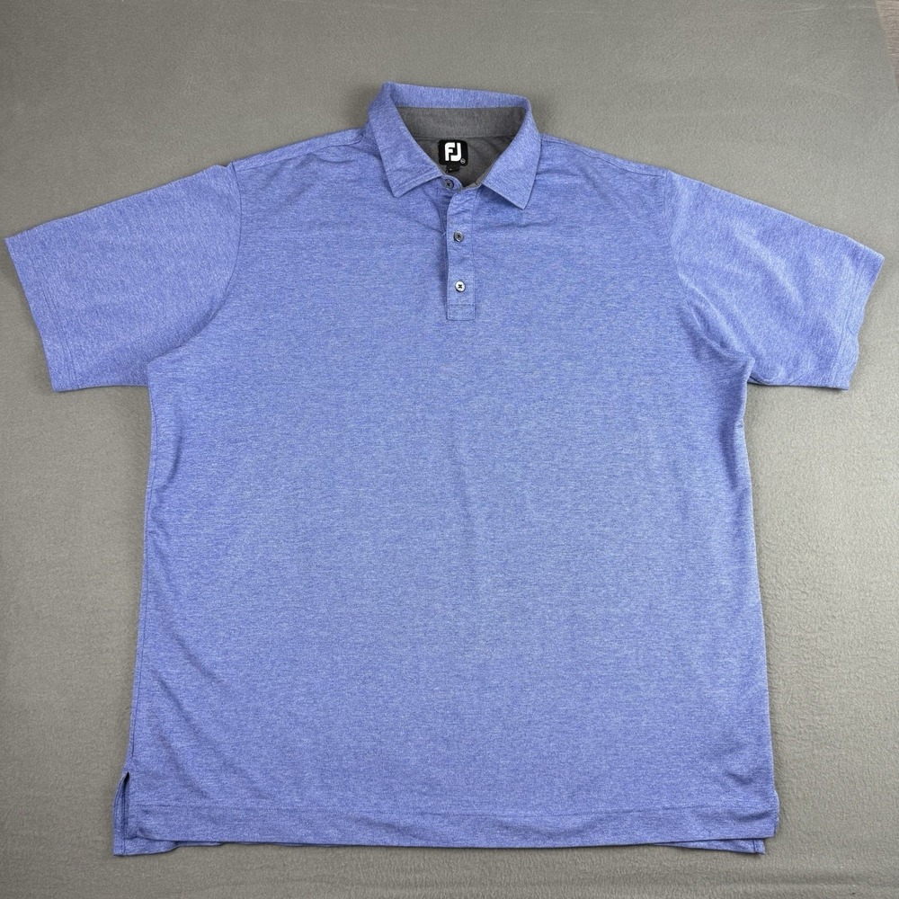 FootJoy Mens 2XL XXL Purple Performance Stretch Golf Polo Short Sleeve